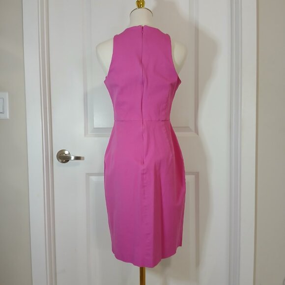 Banana Republic Sheath Dress Women’s Size 8 Pink Sleeveless Back Zip Party - Picture 5 of 7